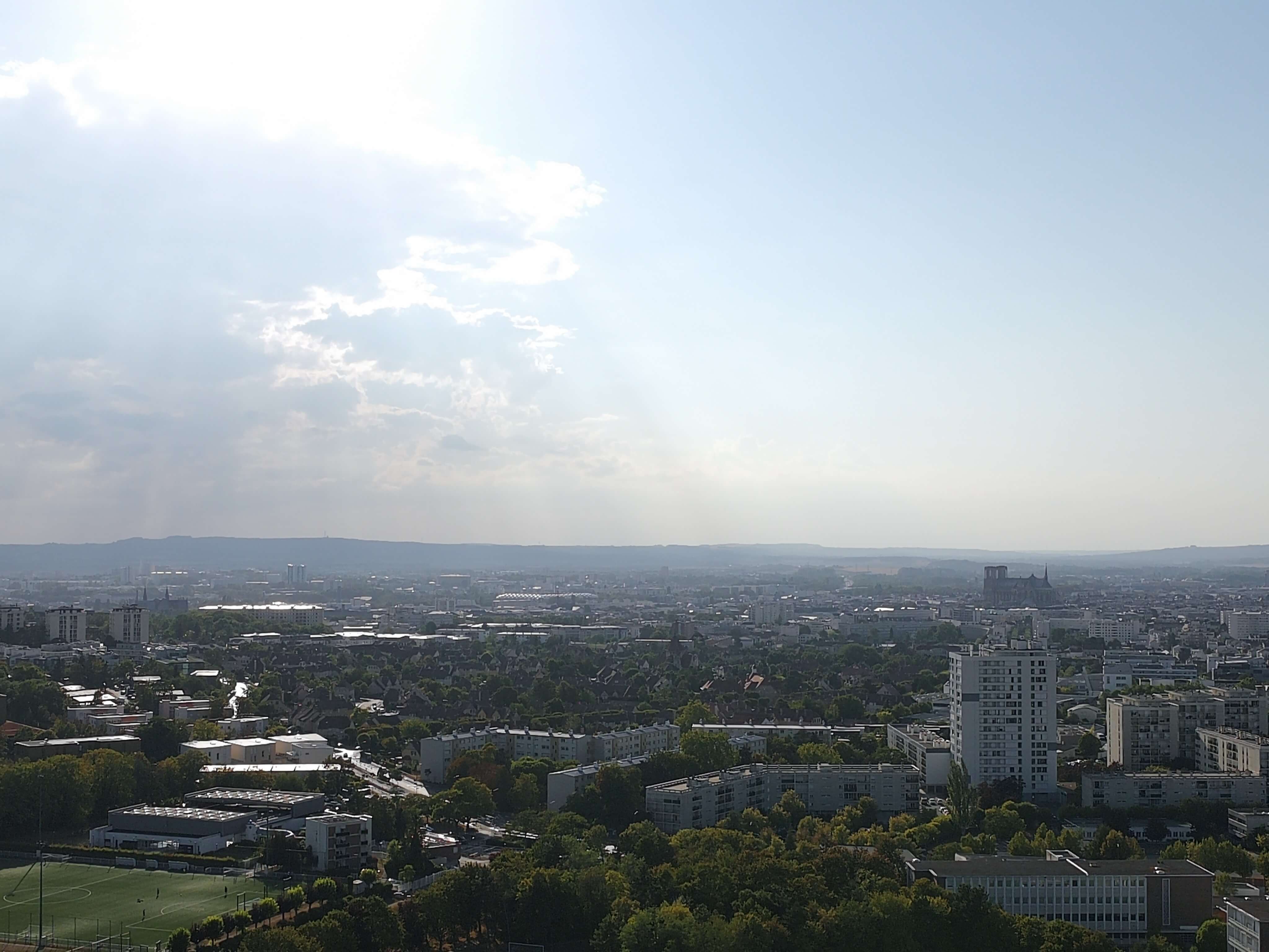 Vue aérienne de Reims
