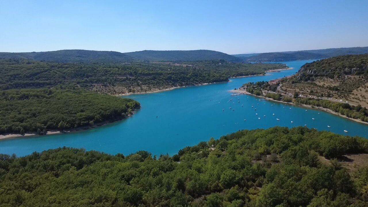 Vue aérienne de Bauduen 