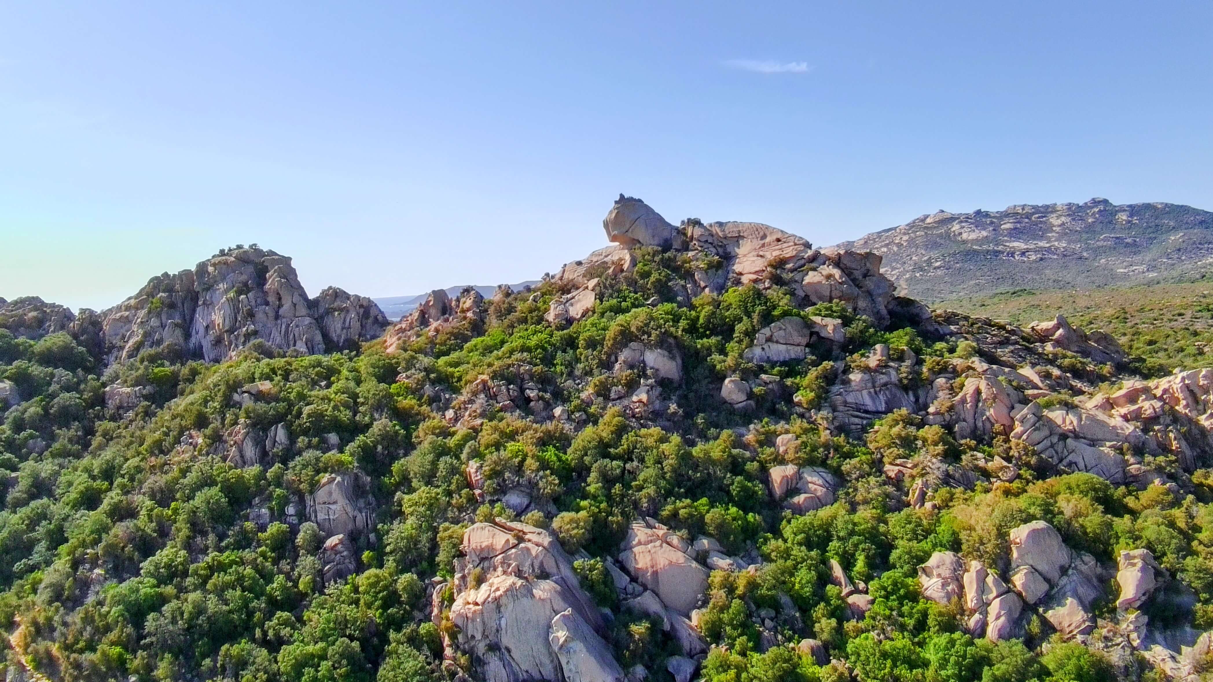 Vue aérienne de Rocapina, Sartène, Corse