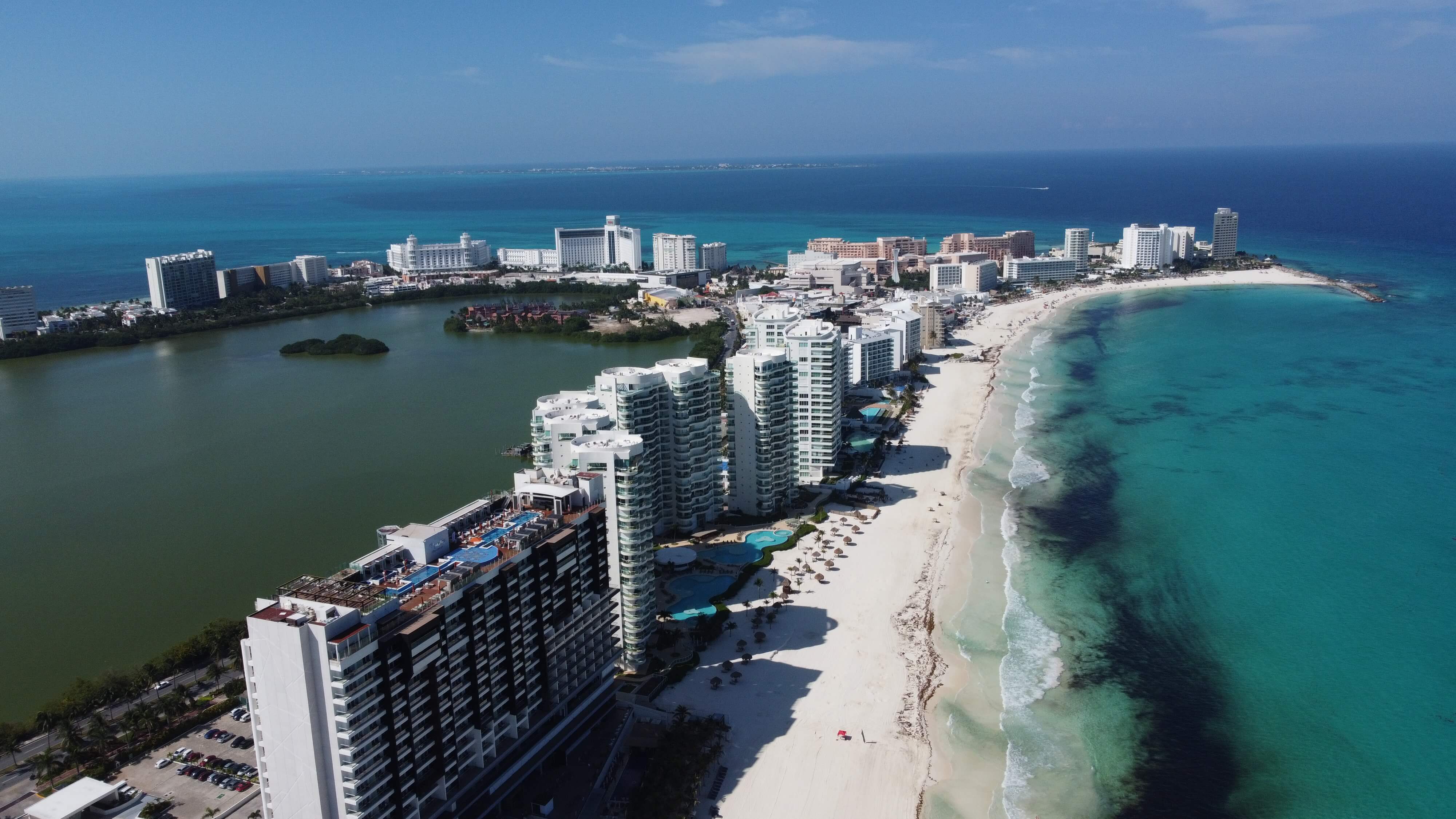 Vue aérienne de Cancun