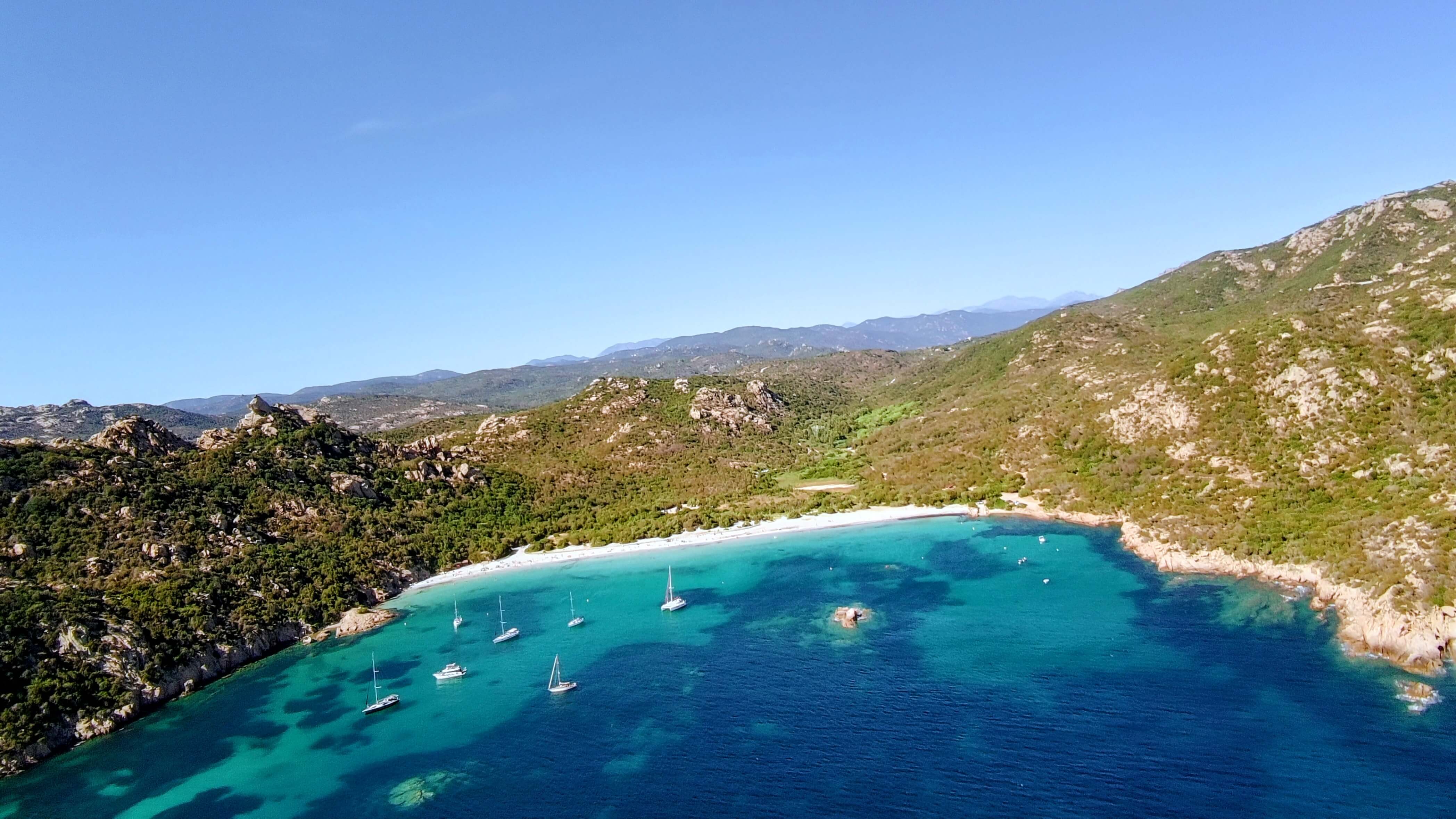 Vue aérienne de Rocapina, Corse