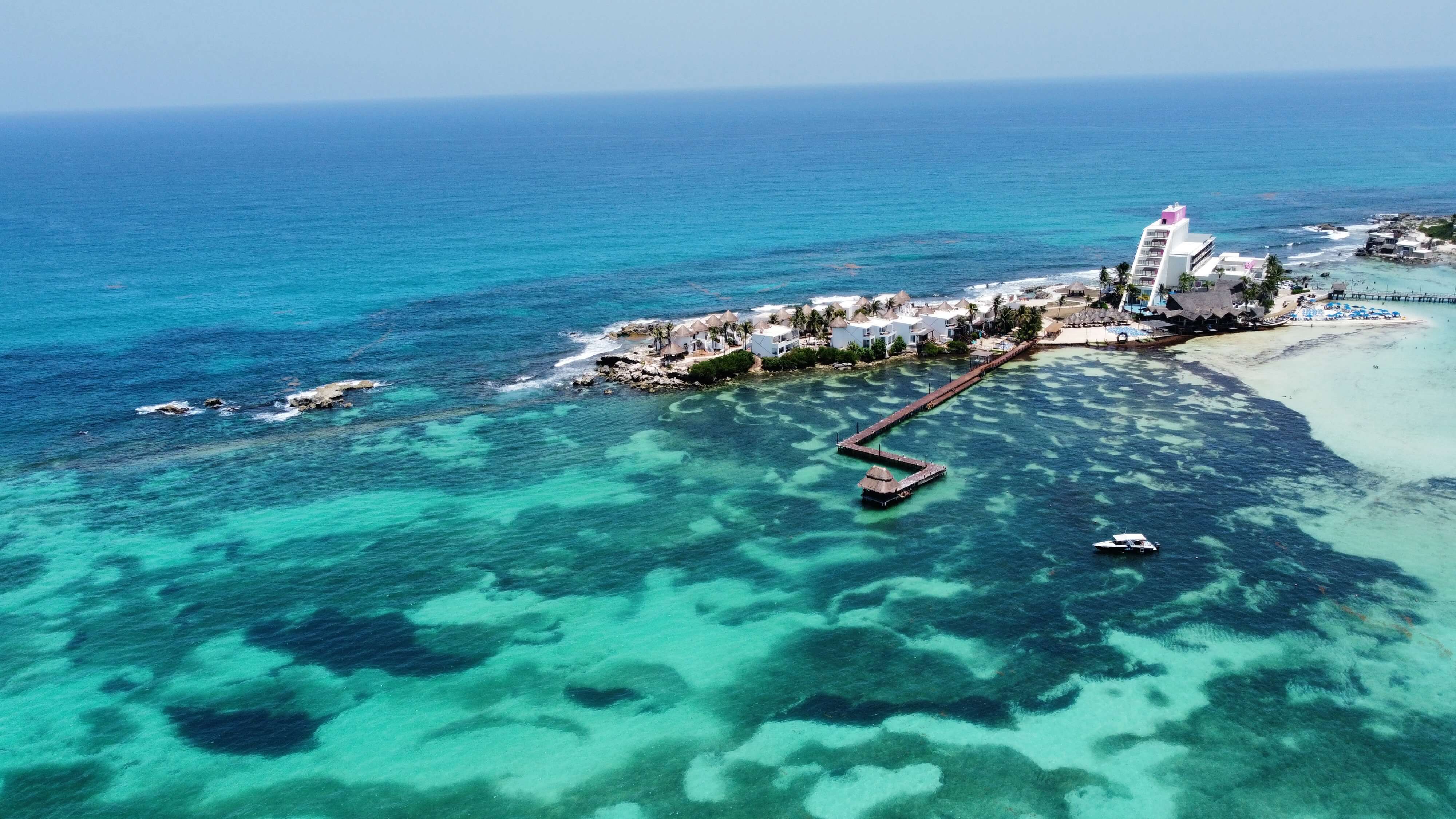 Vue aérienne de Isla-mujeres